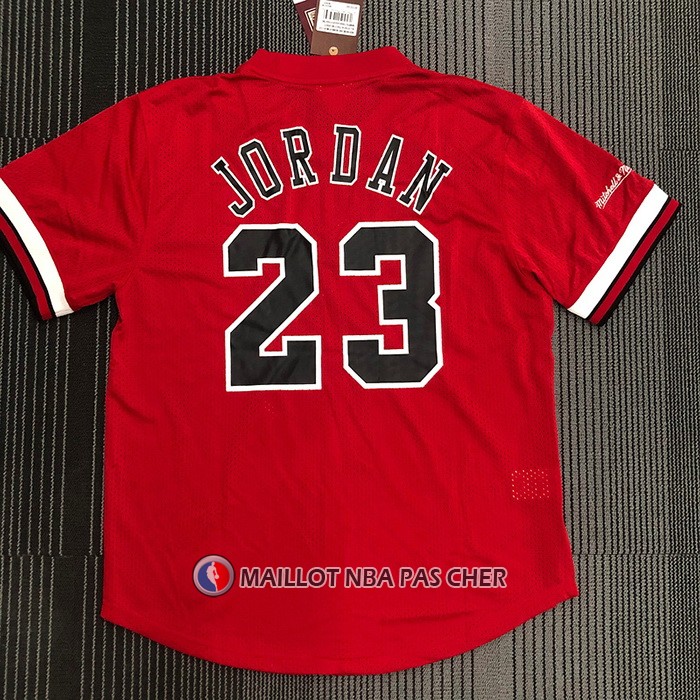 Maillot Manche Courte Chicago Bulls Michael Jordan NO 23 Rouge2